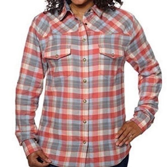 Jachs Girlfriend Women’s Small Plaid Button Down Long Sleeve Shirt Top - Picture 1 of 8